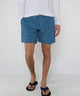 Westport Lifestyle Flower Motif Print Stretch Swim Trunks