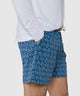 Westport Lifestyle Flower Motif Print Stretch Swim Trunks