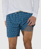 Westport Lifestyle Flower Motif Print Stretch Swim Trunks