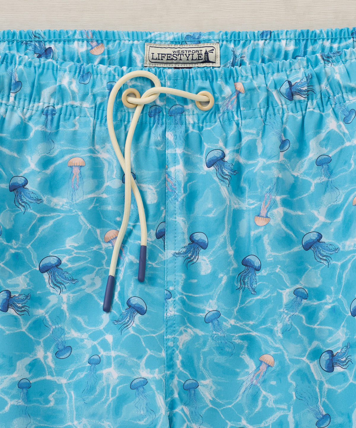 Westport Lifestyle Jellyfish Print Stretch Swim Trunks, Men's Big & Tall