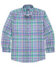 Westport No-Tuck Long Sleeve Button-Down Stretch Performance Plaid Sport Shirt