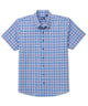 Westport No-Tuck Short Sleeve Button-Down Stretch Performance Plaid Sport Shirt
