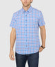 Westport No-Tuck Short Sleeve Button-Down Stretch Performance Plaid Sport Shirt