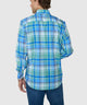 Westport No-Tuck Long Sleeve Button Under Spread Collar Stretch Performance Plaid Sport Shirt