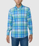 Westport No-Tuck Long Sleeve Button Under Spread Collar Stretch Performance Plaid Sport Shirt