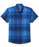Westport No-Tuck Short Sleeve Button-Down Collar Stretch Performance Big Plaid Sport Shirt
