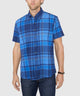 Westport No-Tuck Short Sleeve Button-Down Collar Stretch Performance Big Plaid Sport Shirt