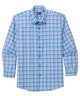 Westport No-Tuck Long Sleeve Button-Down Collar Stretch Performance Plaid Sport Shirt