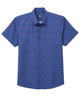Westport No-Tuck Short Sleeve Button-Down Collar Stretch Performance Medallion Print Sport Shirt