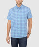 Westport No-Tuck Short Sleeve Button-Down Collar Stretch Performance Plaid Sport Shirt