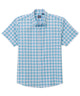 Westport No-Tuck Short Sleeve Button-Down Collar Stretch Performance Plaid Sport Shirt