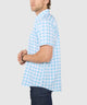 Westport No-Tuck Short Sleeve Button-Down Collar Stretch Performance Plaid Sport Shirt