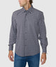 Westport No-Tuck Long Sleeve Button-Down Collar Stretch Performance Gingham Sport Shirt - Black