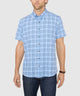 Westport No-Tuck Short Sleeve Button-Down Collar Stretch Performance Plaid Sport Shirt