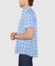 Westport No-Tuck Short Sleeve Button-Down Collar Stretch Performance Plaid Sport Shirt