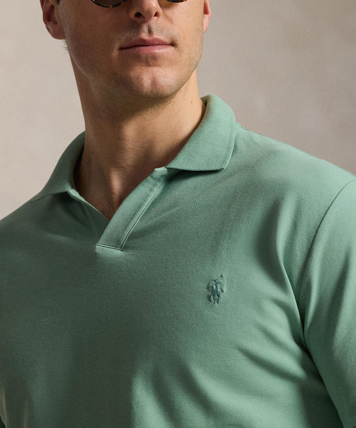 Polo Ralph Lauren Short Sleeve Stretch Mesh Johnny Collar Shirt, Men's Big & Tall