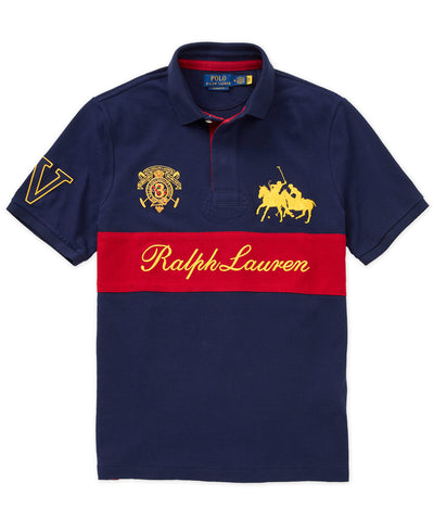 Polo Ralph Lauren Short Sleeve Dual Player Mesh Graphic Polo, Men's Big & Tall