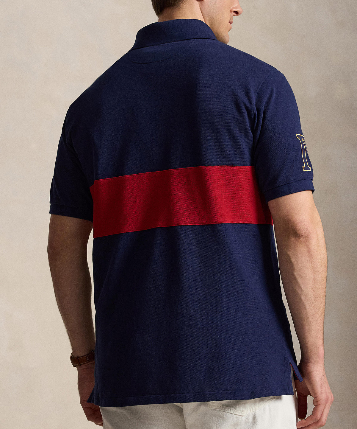 Polo Ralph Lauren Short Sleeve Dual Player Mesh Graphic Polo, Men's Big & Tall