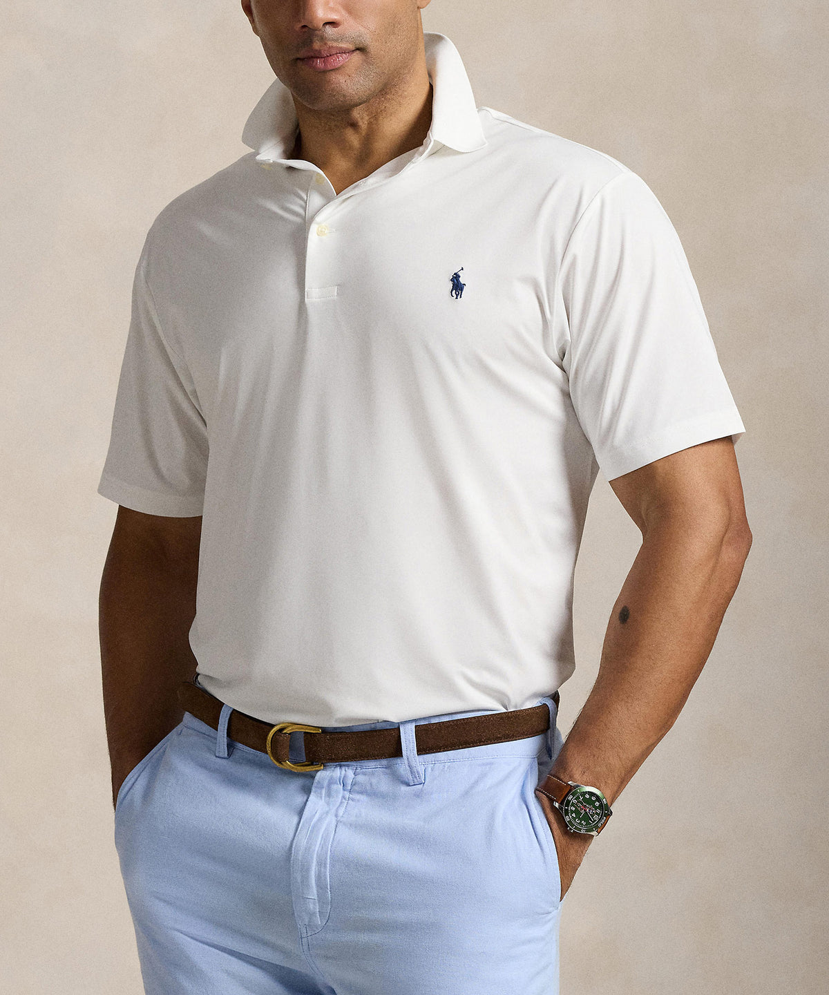 Polo Ralph Lauren Short Sleeve Performance Solid Polo, Men's Big & Tall