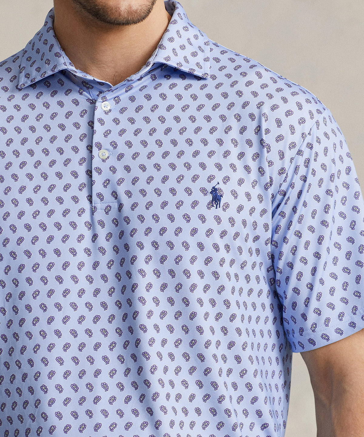 Polo Ralph Lauren Short Sleeve Performance Print Polo, Men's Big & Tall