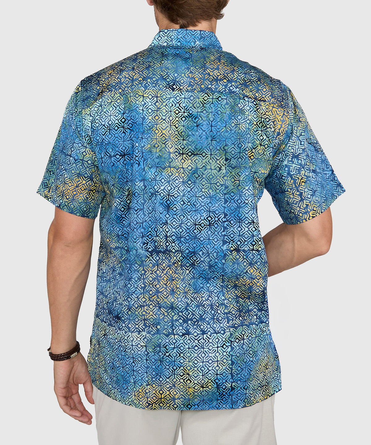 Westport Black Short Sleeve Batik Print Camp Shirt, Men's Big & Tall