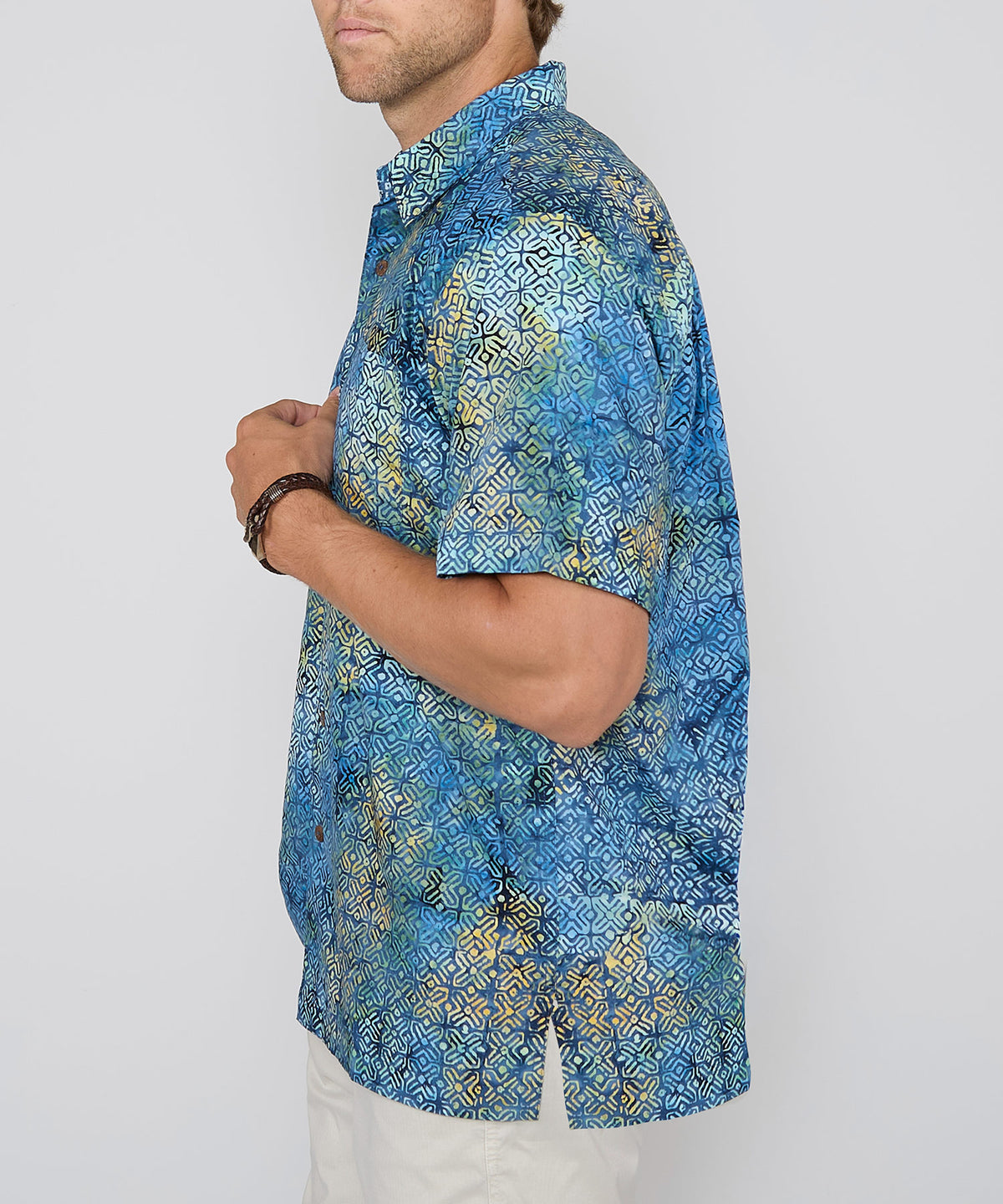 Westport Black Short Sleeve Batik Print Camp Shirt, Men's Big & Tall