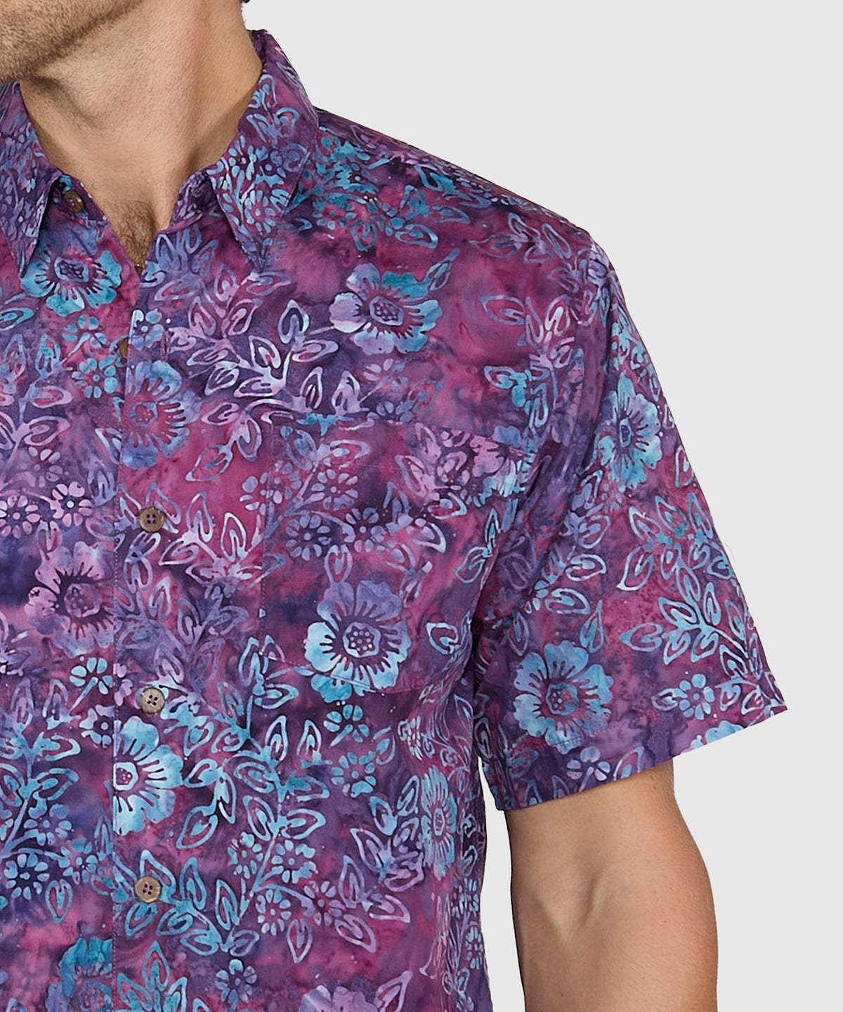 Westport Black Short Sleeve Batik Print Camp Shirt, Men's Big & Tall