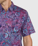 Westport Black Short Sleeve Batik Print Camp Shirt