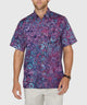 Westport Black Short Sleeve Batik Print Camp Shirt