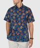 Westport Black Short Sleeve Batik Print Camp Shirt