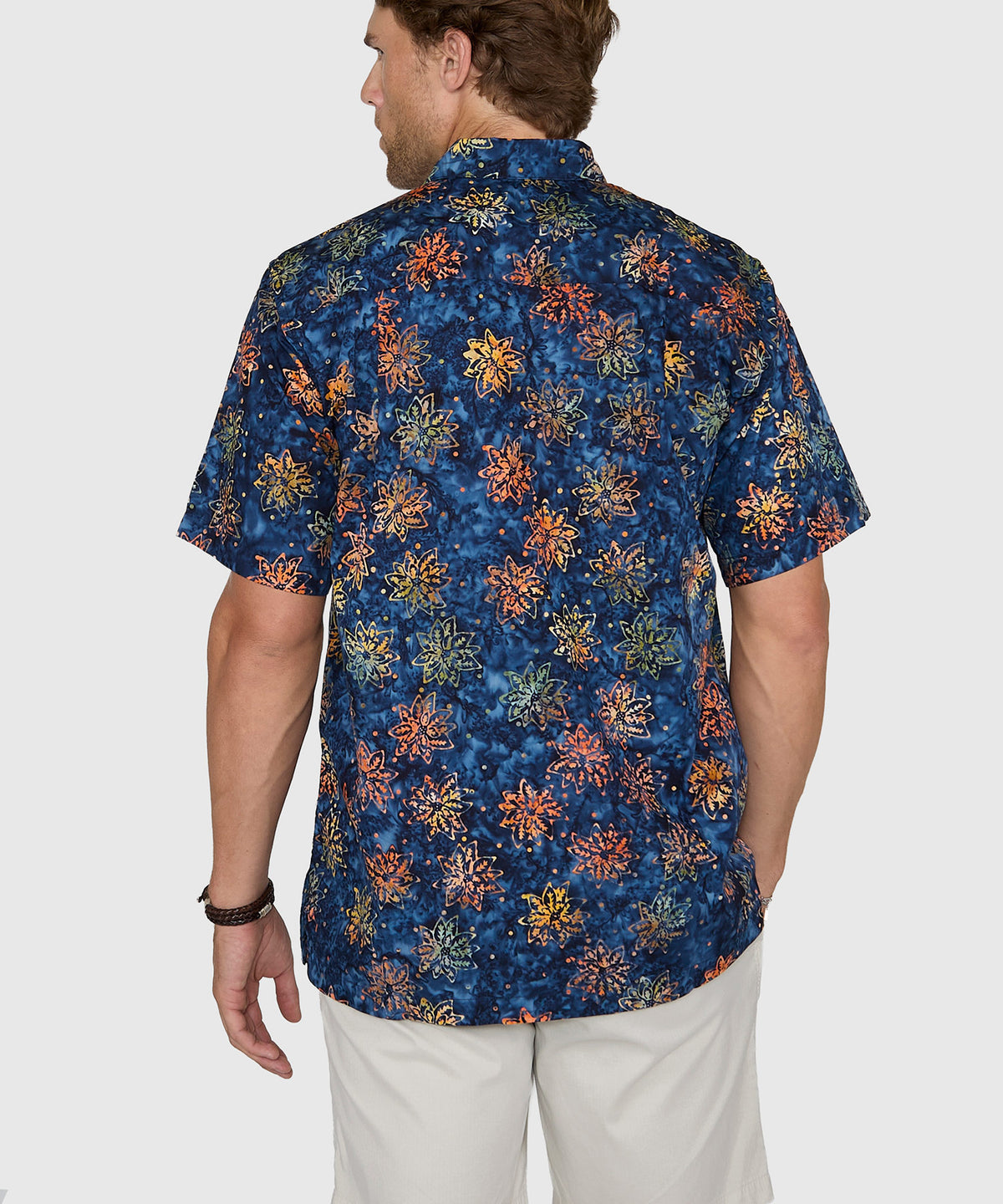 Westport Black Short Sleeve Batik Print Camp Shirt, Men's Big & Tall