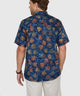 Westport Black Short Sleeve Batik Print Camp Shirt