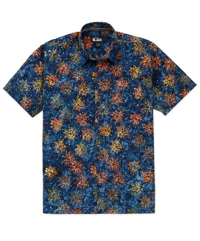 Westport Black Short Sleeve Batik Print Camp Shirt, Men's Big & Tall