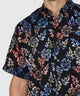 Westport Black Short Sleeve Batik Print Camp Shirt