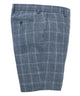 Westport Black Mayfair Linen Flat-Front Check Shorts