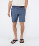 Westport Black Mayfair Linen Flat-Front Check Shorts