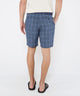 Westport Black Mayfair Linen Flat-Front Check Shorts