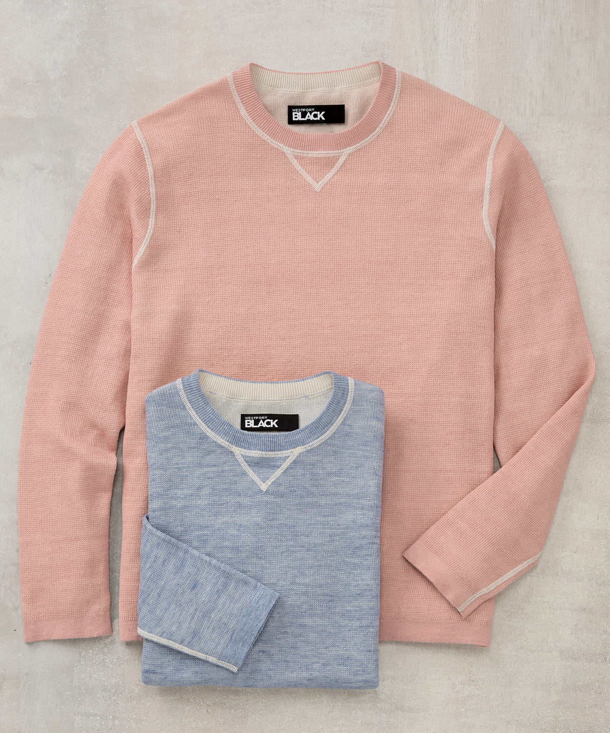 Westport Black Lisbon Reversible Crew, Men's Big & Tall