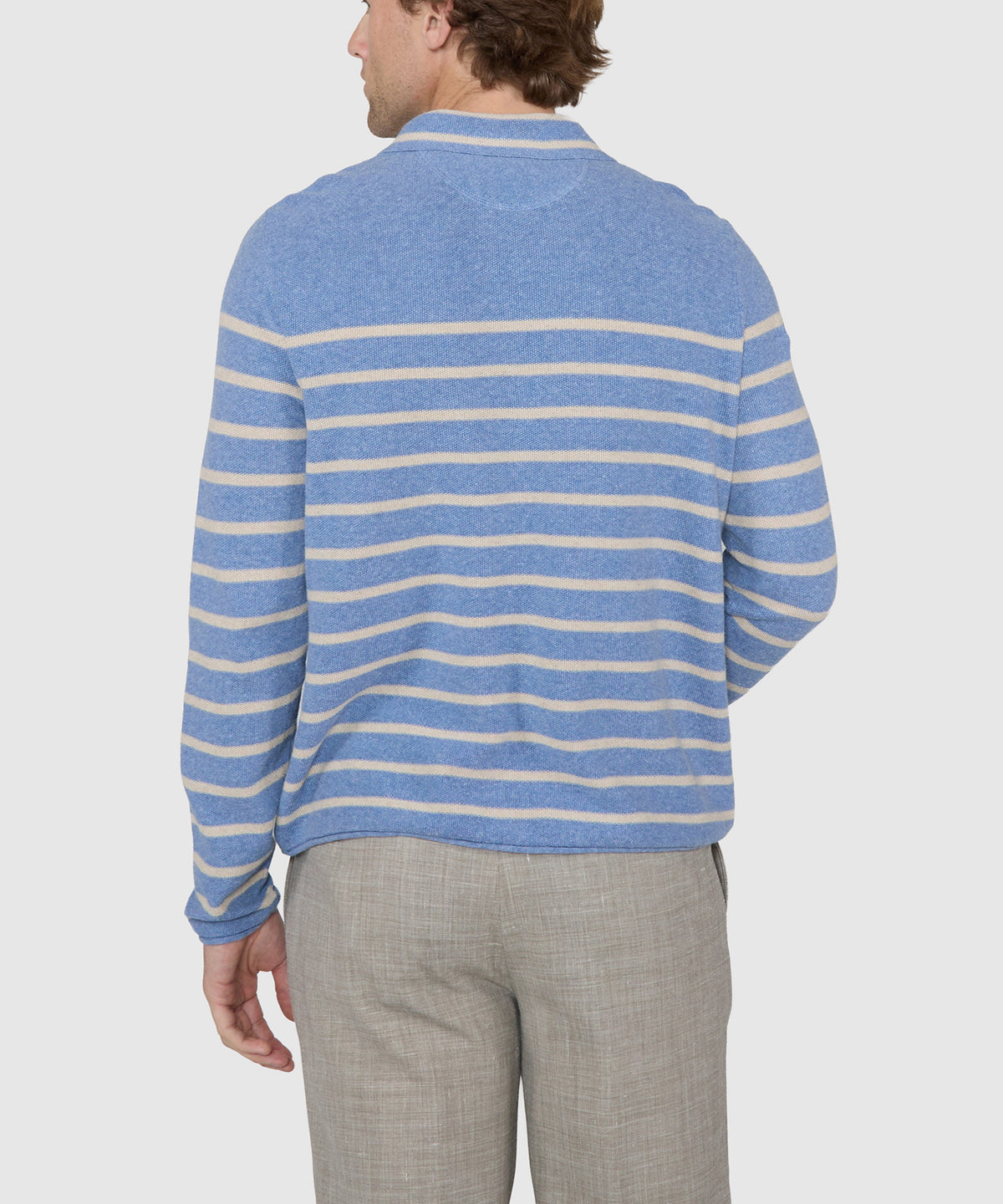 Westport Black Aruba Linen Blend V-Neck Polo, Men's Big & Tall