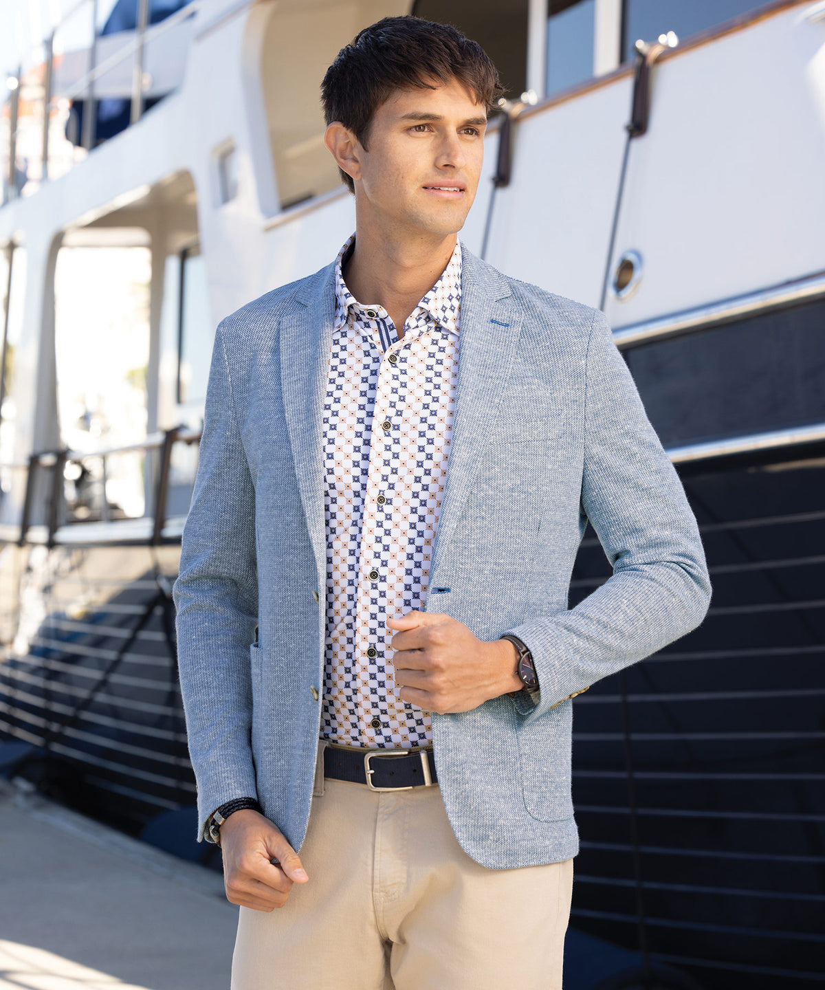 Westport Black Preston Knit Blazer, Men's Big & Tall