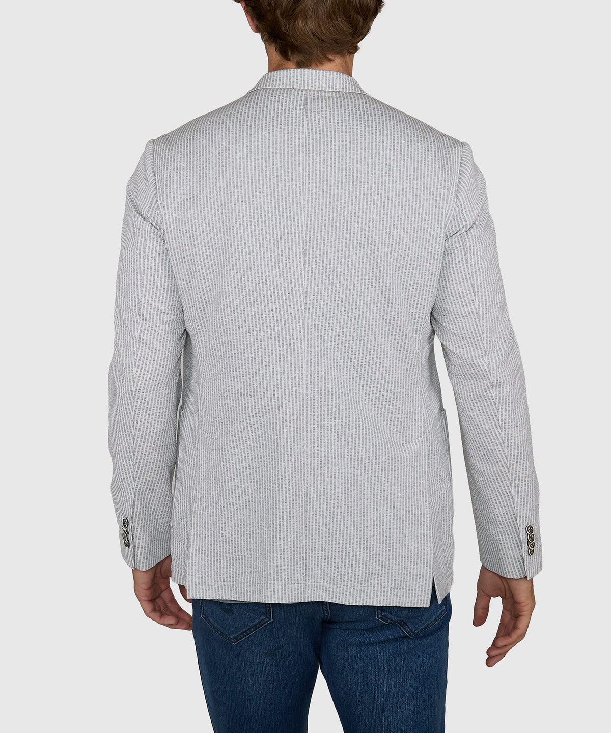 Westport Black Charleston Knit Seersucker Sport Coat, Men's Big & Tall