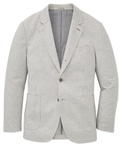 Westport Black Charleston Knit Seersucker Sport Coat, Men's Big & Tall