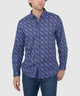 Westport Black Long Sleeve Print Sport Shirt