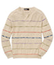 Westport Black Space Dye Stripe Crew Sweater