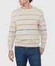 Westport Black Space Dye Stripe Crew Sweater