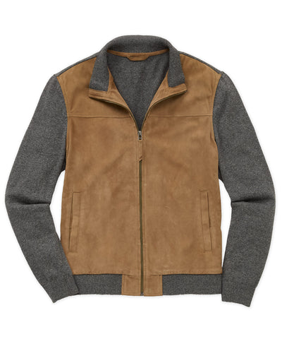 Westport Black Suede Knit Cardigan, Men's Big & Tall