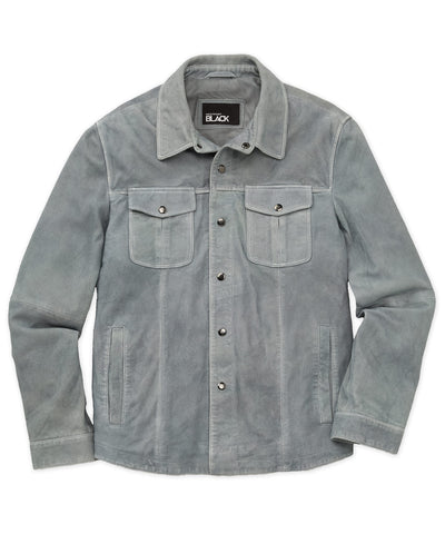 Westport Black Asheville Suede Shirt Jacket, Men's Big & Tall