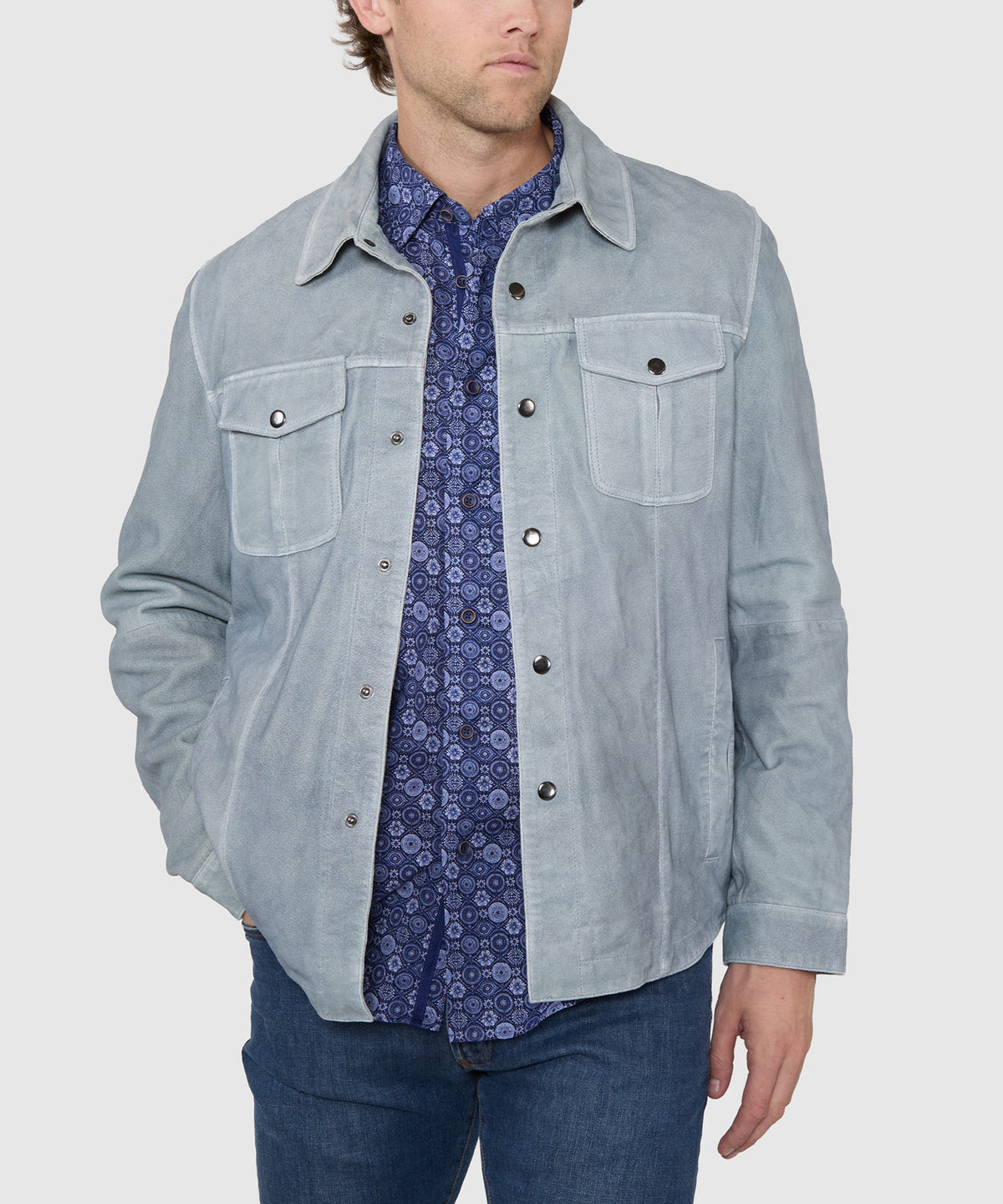 Westport Black Asheville Suede Shirt Jacket, Men's Big & Tall