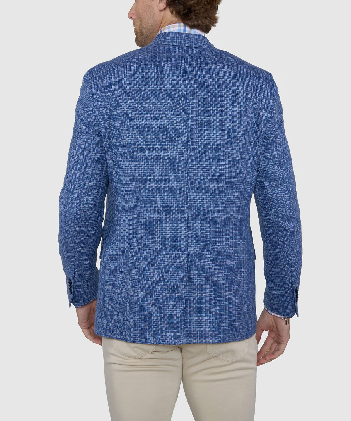 Michael Kors Two-Button Center Vent Plaid Sport Coat, Men's Big & Tall