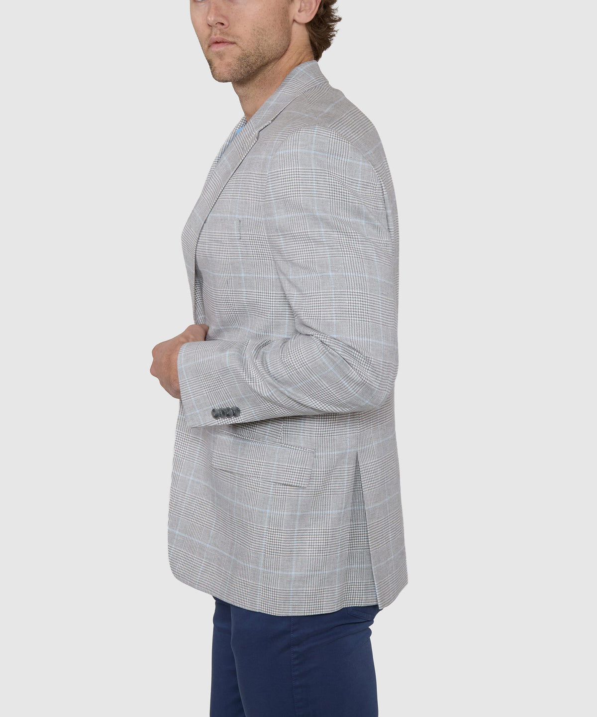 Michael Kors Two-Button Side Vent Glen Plaid Sport Coat, Men's Big & Tall
